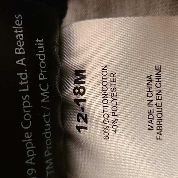 The Beatles light grey short sleeved onesie/bodysuit - Picture 3 of 4